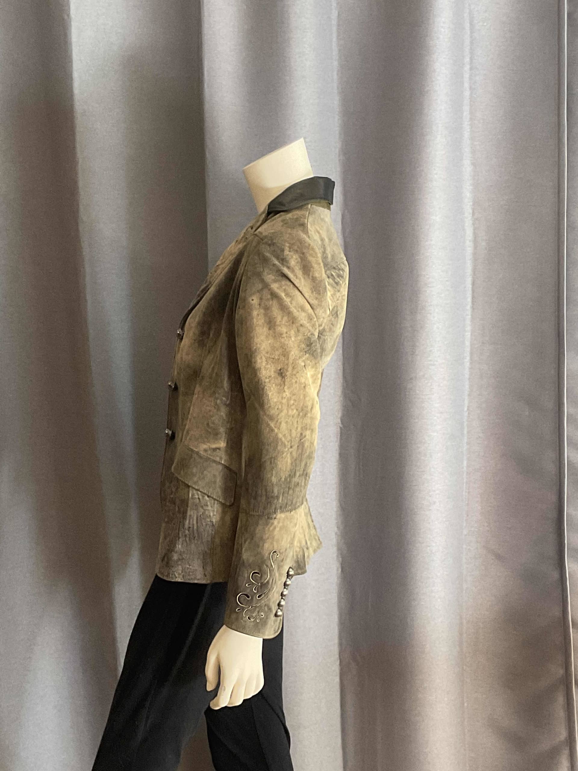 Blazer gris vert en daim S