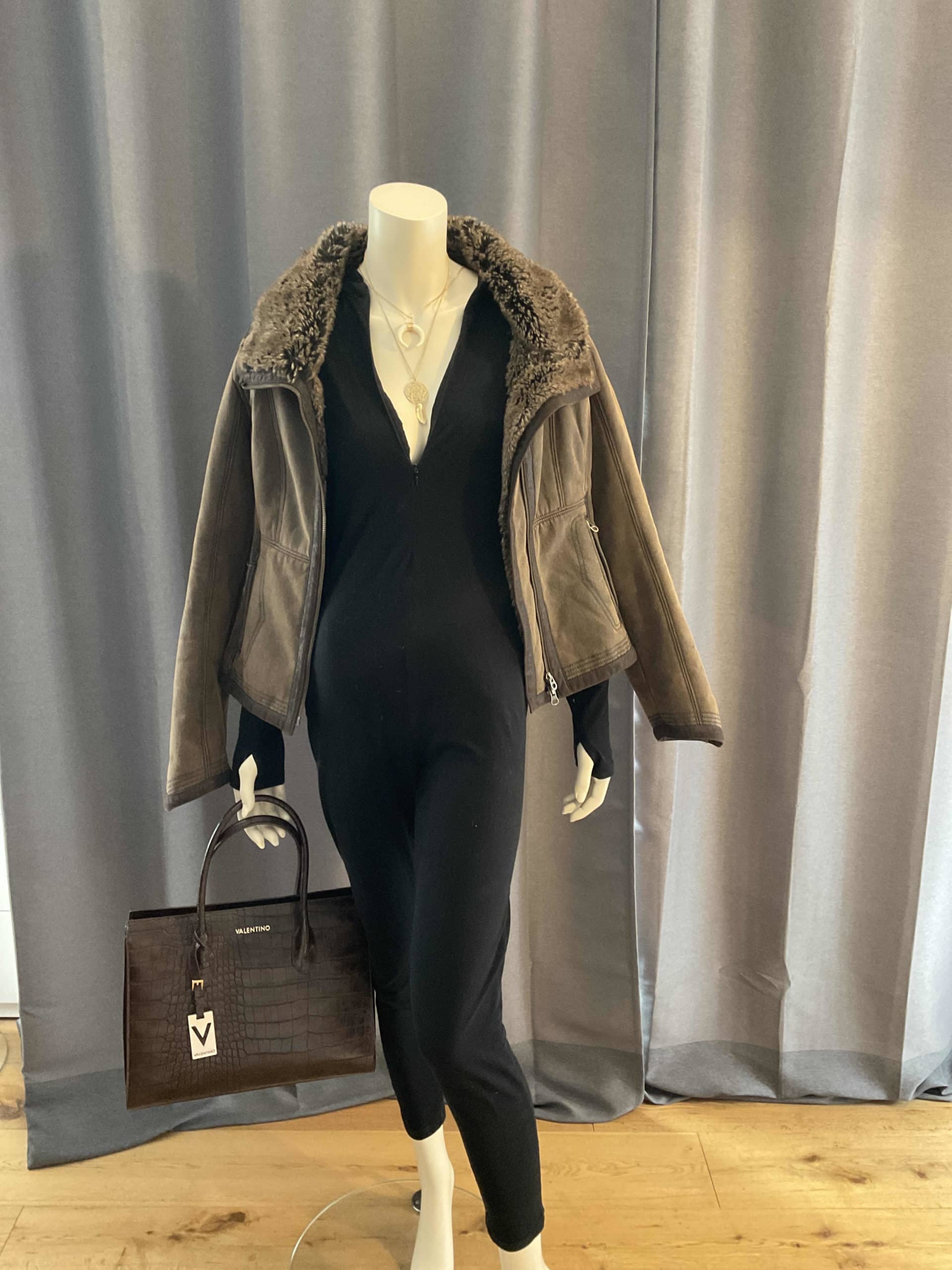 Vest en faux mouton retournée brun M/L