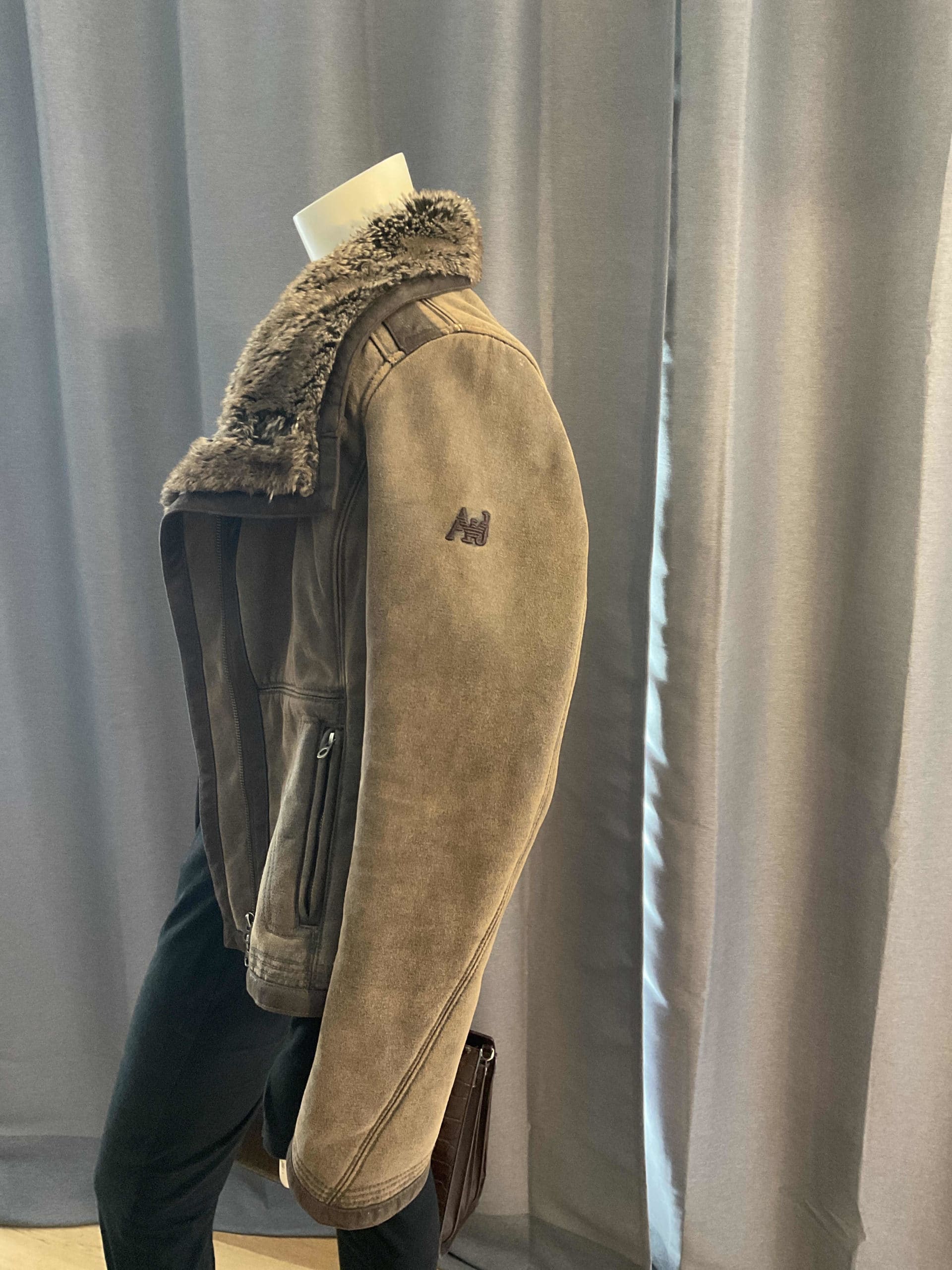 Vest en faux mouton retournée brun M/L