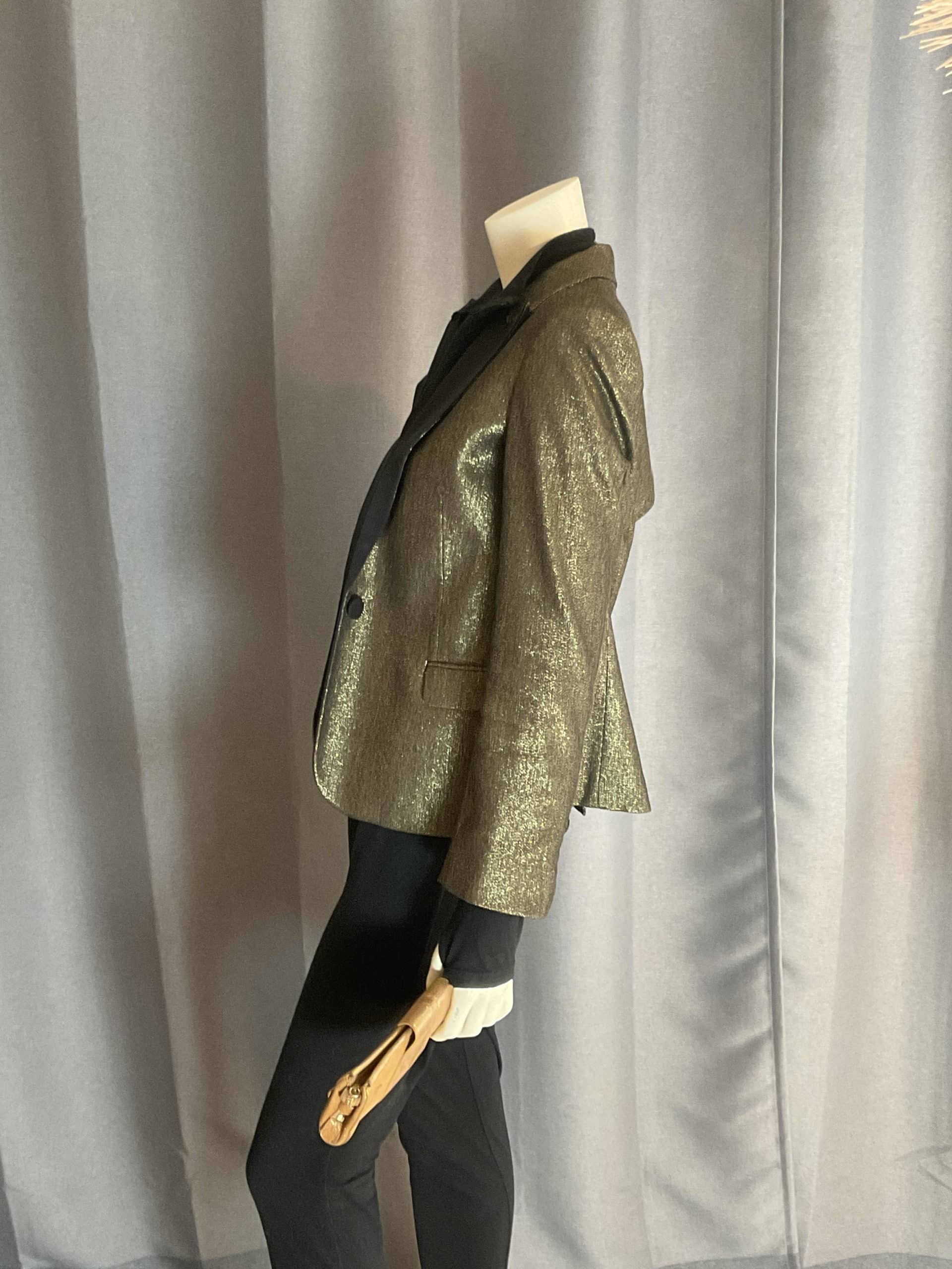 Blazer doré et noir m