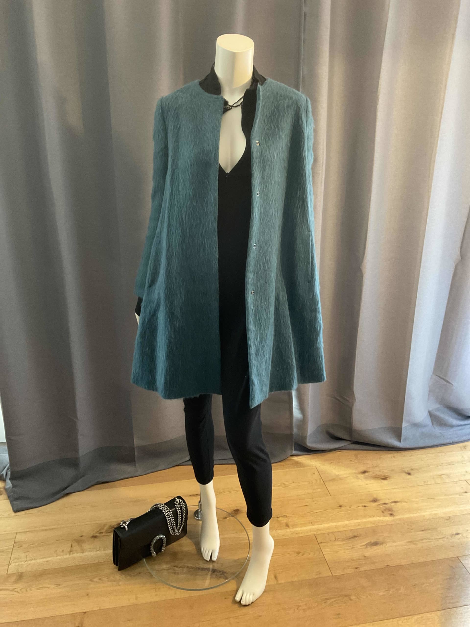 Manteau bleu électrique S