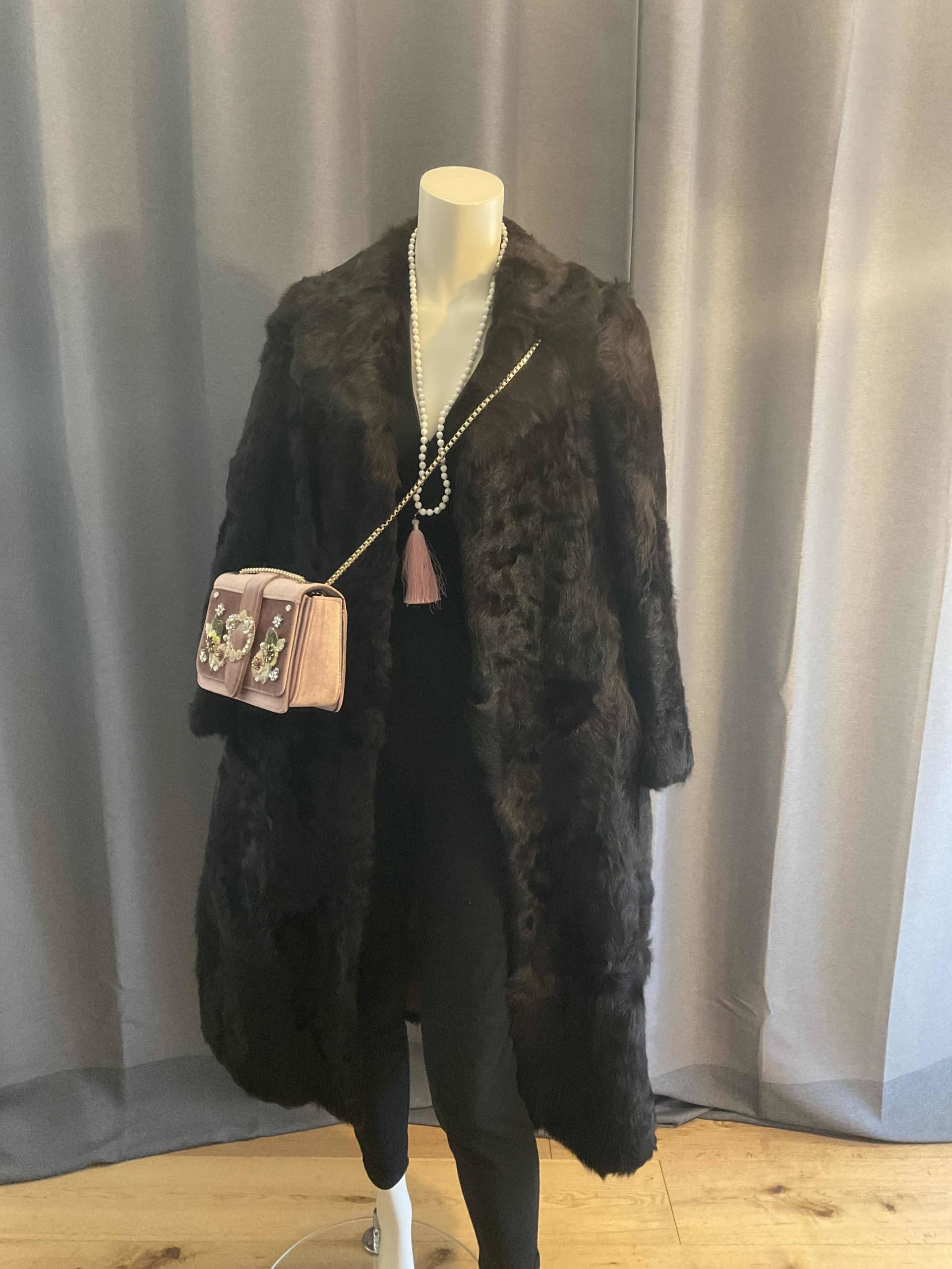 Manteau fourrure brun M