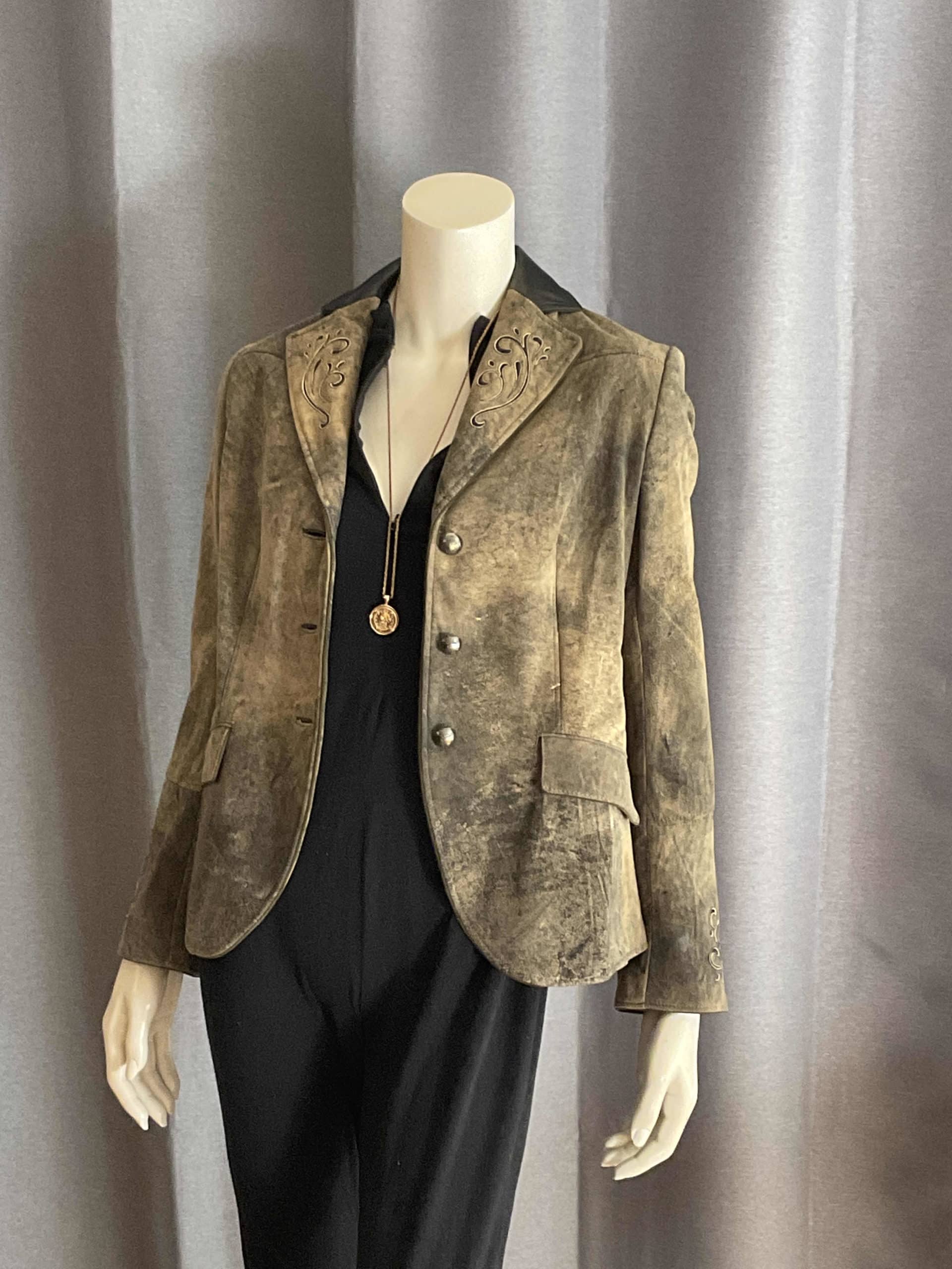 Blazer gris vert en daim S